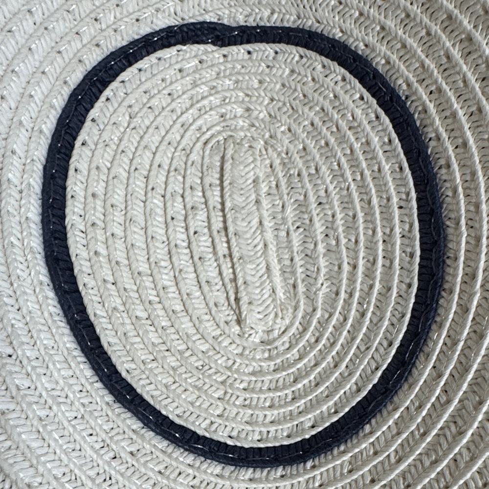 Tommy Bahama Striped White and Navy/Black Sun Hat NWOT - Picture 6 of 9